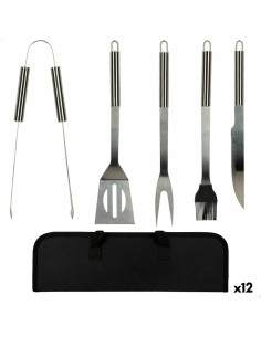 Ustensiles pour barbecues Aktive Silicone Acier inoxydable 12 Unités 7,5 x 35 x 1,9 cm (5 Pièces)