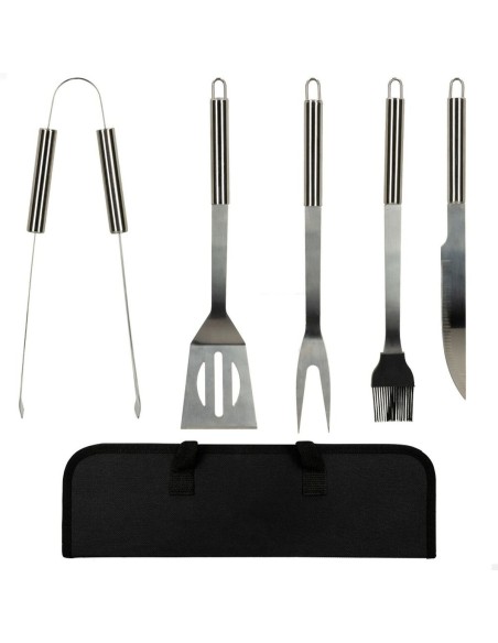 Ustensiles pour barbecues Aktive Silicone Acier inoxydable 12 Unités 7,5 x 35 x 1,9 cm (5 Pièces)