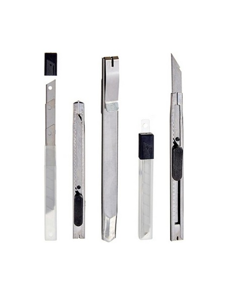 Cutter Lot Argenté Métal Plastique 1,5 x 18,5 x 10 cm (24 Unités)