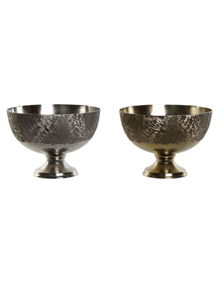 Centre de Table DKD Home Decor Doré Argenté Moderne 25 x 25 x 18 cm (2 Unités)