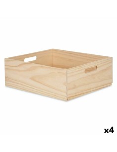 Boîte Décorative Bois de pin 35 x 14 x 40 cm (4 Unités)