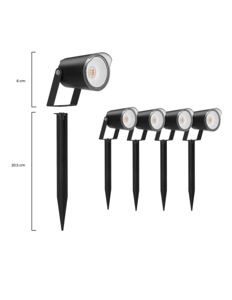 Projecteur LED KSIX SmartLED Noir (3000K)