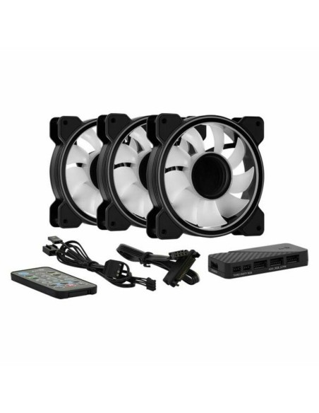 Ventillateur de cabine Aerocool Mirage 12 ARGB Pro 12V Ø 12 cm (3 Unités) (3 pcs)