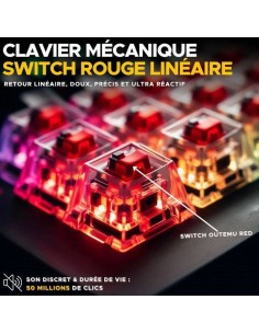 Clavier pour jeu The G-Lab KEYZ TITAN Noir AZERTY 2