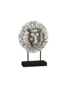 Figurine Décorative Lion Argenté 28 x 38,5 x 11,5 cm (4 Unités) 2