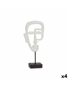 Figurine Décorative Visage Blanc 19,5 x 38 x 10,5 cm (4 Unités)