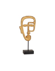 Figurine Décorative Visage Doré 19,5 x 38 x 10,5 cm (4 Unités) 2