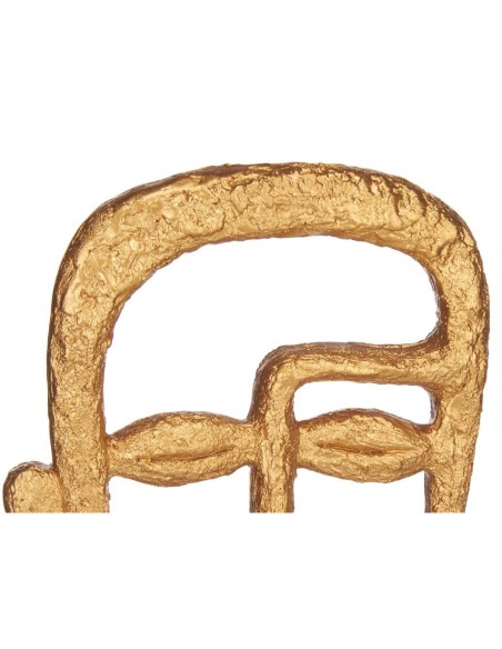 Figurine Décorative Visage Doré 19,5 x 38 x 10,5 cm (4 Unités)