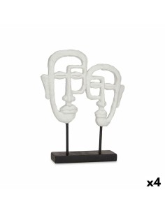Figurine Décorative Visage Blanc 27 x 32,5 x 10,5 cm (4 Unités)