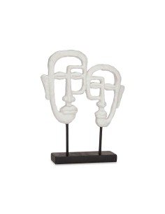 Figurine Décorative Visage Blanc 27 x 32,5 x 10,5 cm (4 Unités) 2