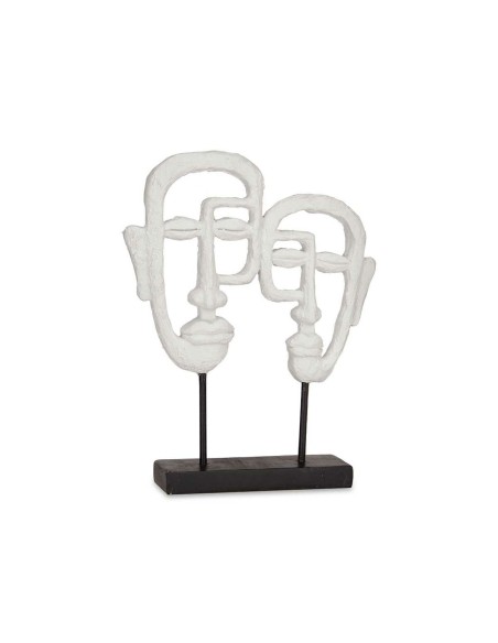 Figurine Décorative Visage Blanc 27 x 32,5 x 10,5 cm (4 Unités)