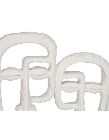 Figurine Décorative Visage Blanc 27 x 32,5 x 10,5 cm (4 Unités)