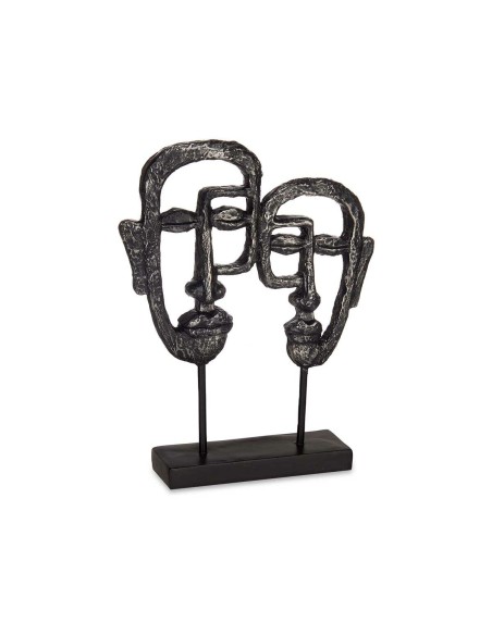 Figurine Décorative Visage Noir 27 x 32,5 x 10,5 cm (4 Unités)