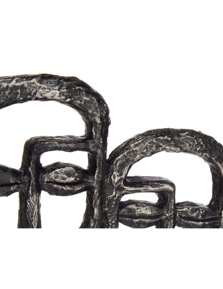 Figurine Décorative Visage Noir 27 x 32,5 x 10,5 cm (4 Unités)
