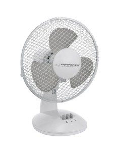 Ventilateur de Bureau Esperanza EHF004WE Blanc Gris 30 W