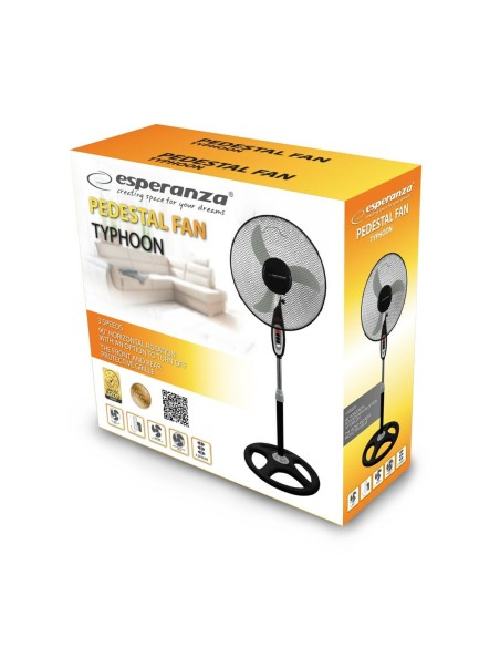 Ventilateur sur Pied Esperanza EHF002KE Noir 50 W