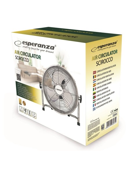 Ventilateur de Bureau Esperanza EHF005 Chrome 50 W