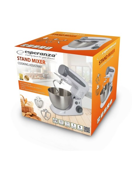 Robot culinaire Esperanza EKM024 Blanc Gris 800 W 4 L