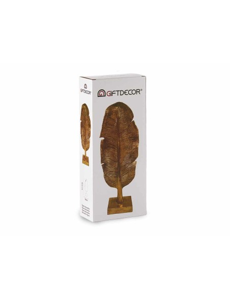 Figurine Décorative Feuille d'une plante Doré 8 x 43,5 x 17 cm (6 Unités)