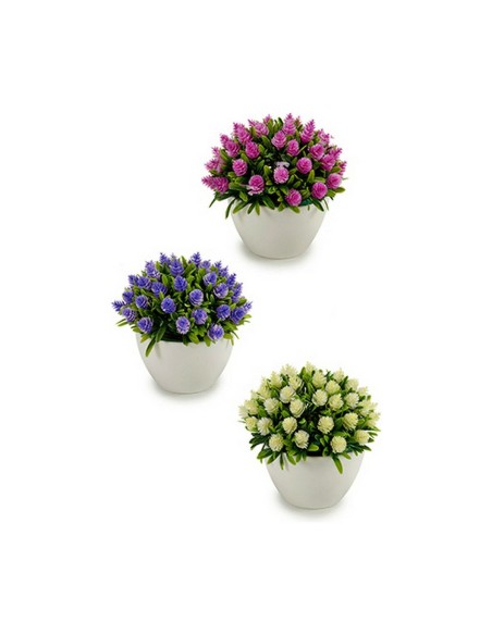 Plante décorative Ibergarden A16120-094 Plastique Fleurs 14 x 12,5 x 14 cm (12 Unités)