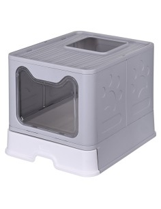 Bac à litière pour chats Diamentiq Yoko Blanc Gris Plastique