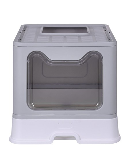 Bac à litière pour chats Diamentiq Yoko Blanc Gris Plastique