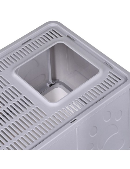 Bac à litière pour chats Diamentiq Yoko Blanc Gris Plastique