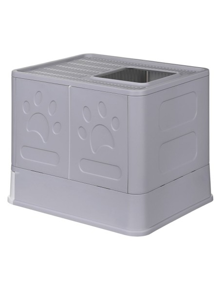 Bac à litière pour chats Diamentiq Yoko Blanc Gris Plastique