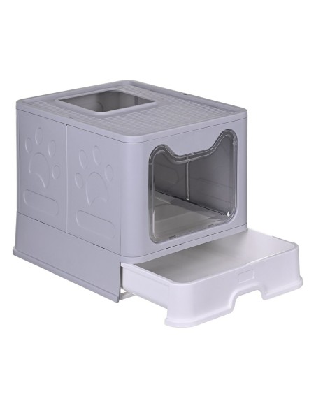 Bac à litière pour chats Diamentiq Yoko Blanc Gris Plastique