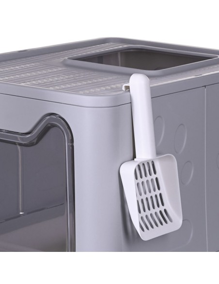 Bac à litière pour chats Diamentiq Yoko Blanc Gris Plastique