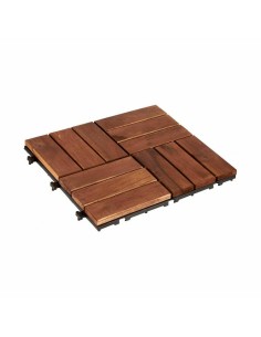 Carreau à emboîtement Ibergarden A12P3030TDC-3A Marron Polyéthylène Acacia 30 x 2,8 x 30 cm (6 Unités) 2