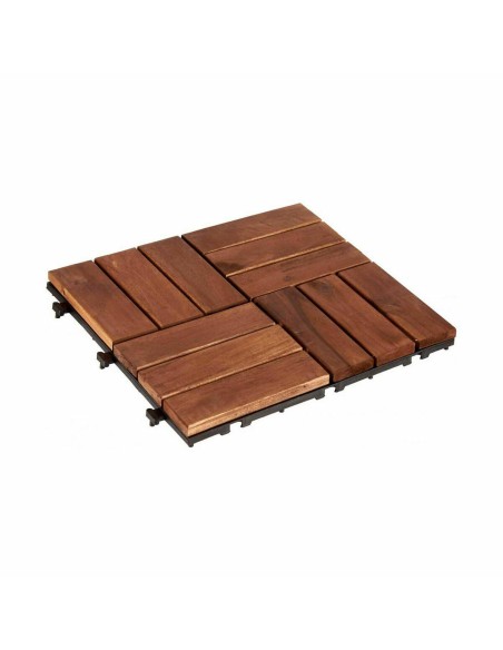 Carreau à emboîtement Ibergarden A12P3030TDC-3A Marron Polyéthylène Acacia 30 x 2,8 x 30 cm (6 Unités)