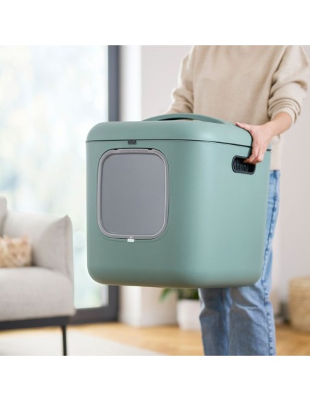 Bac à litière pour chats Rotho Vert Plastique