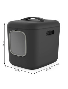 Bac à litière pour chats Rotho Biala XL anthracite Anthracite Plastique 2