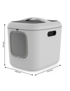 Bac à litière pour chats Rotho Biala XL Blanc Plastique 2