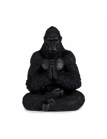 Figurine Décorative Gorille Yoga Noir 16 x 28 x 22 cm (4 Unités)