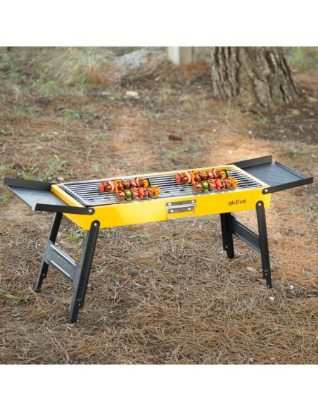 Barbecue Portable Aktive Acier 89 x 32 x 22 cm Jaune