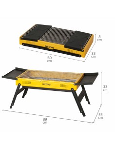 Barbecue Portable Aktive Acier 89 x 33 x 33 cm Jaune 2