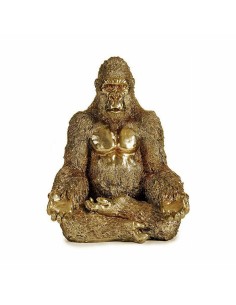 Figurine Décorative Gorille Yoga Doré 19 x 26,5 x 22 cm (4 Unités) 2