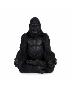 Figurine Décorative Gorille Yoga Noir 19 x 26,5 x 22 cm (4 Unités) 2