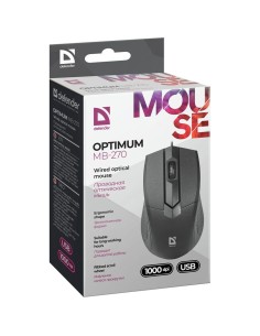 Souris Optique Defender Optimum MB-270 Noir 1000 dpi (1000 dpi) 2