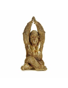 Figurine Décorative Yoga Gorille Doré 17 x 36 x 19,5 cm (4 Unités) 2