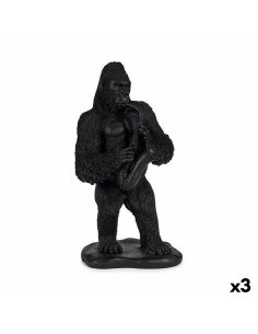 Figurine Décorative Gorille Saxophone Noir 15 x 38,8 x 22 cm (3 Unités)