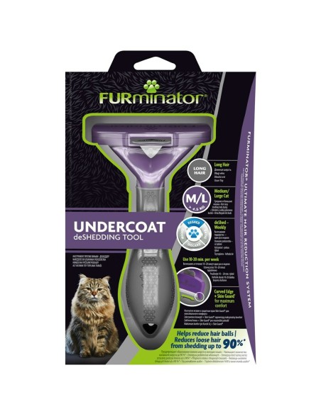 Brosse Furminator FUR151357 Chat Grand Noir Violet