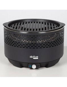 Barbecue Portable Aktive Ronde Sans fumée Noir Acier inoxydable Fer 34 x 21,5 x 34 cm 2