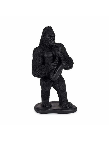 Figurine Décorative Gorille Saxophone Noir 15 x 38,8 x 22 cm (3 Unités)