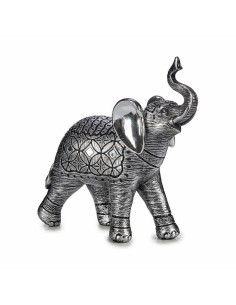 Figurine Décorative Eléphant Argenté 27,5 x 27 x 11 cm (4 Unités) 2