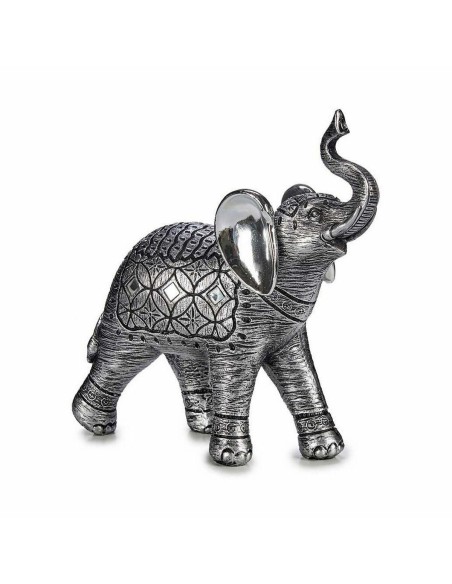Figurine Décorative Eléphant Argenté 27,5 x 27 x 11 cm (4 Unités)