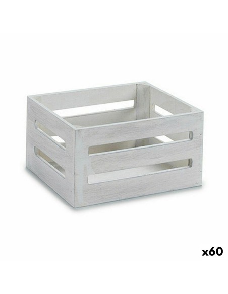 Boîte Décorative Blanc Bois 16 x 8 x 11 cm (60 Unités)