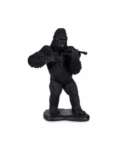 Figurine Décorative Gorille Violon Noir 17 x 41 x 30 cm (3 Unités) 2